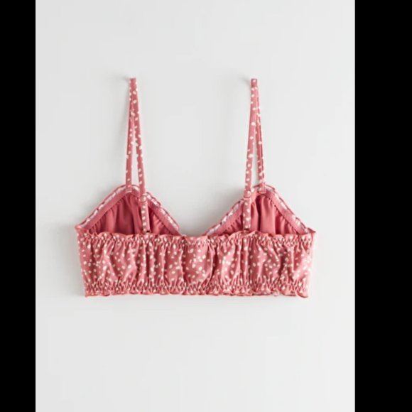 NWT & other stories pink ruffle trim dotted bikini - Picture 4 of 5